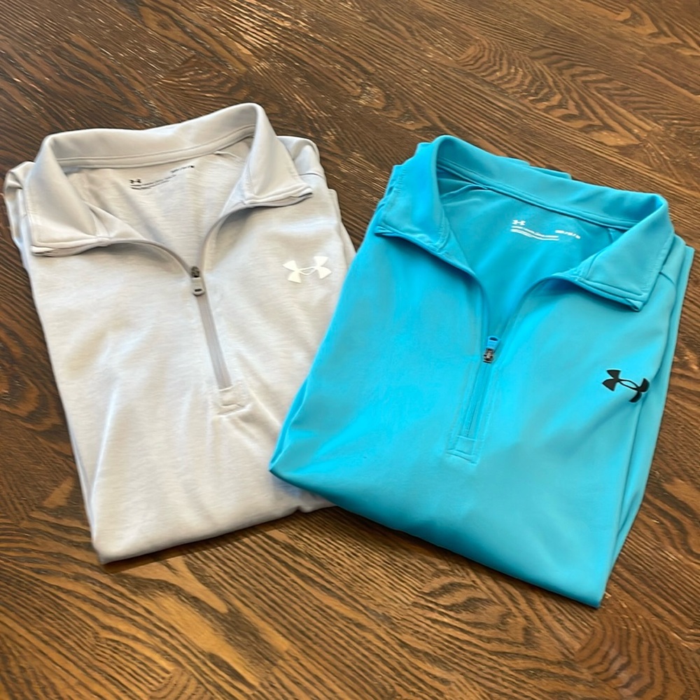 Under Armour 1/4 zip athletic fit long sleeve shirt